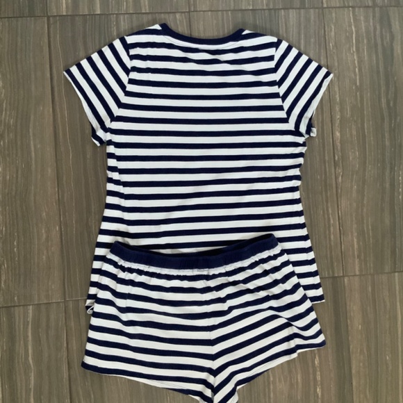 Kate Spade Look on the Bright Side Navy and White Short Pajamas M - Picture 3 of 6